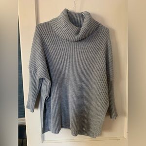 Mer sea designer gray shaker cowl neck sweater O/S